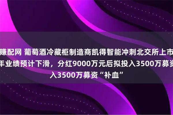 赚配网 葡萄酒冷藏柜制造商凯得智能冲刺北交所上市:2025年业绩预计下滑,分红9000万元后拟投入3500万募资“补血”