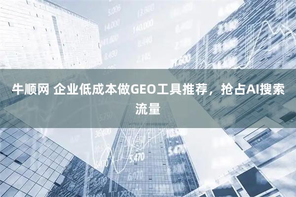牛顺网 企业低成本做GEO工具推荐，抢占AI搜索流量